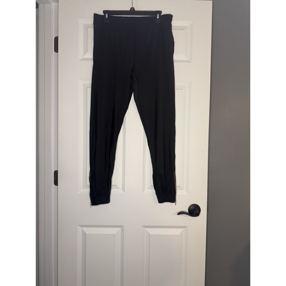 Zyia Active Gold Zip Ankle Joggers Black Large